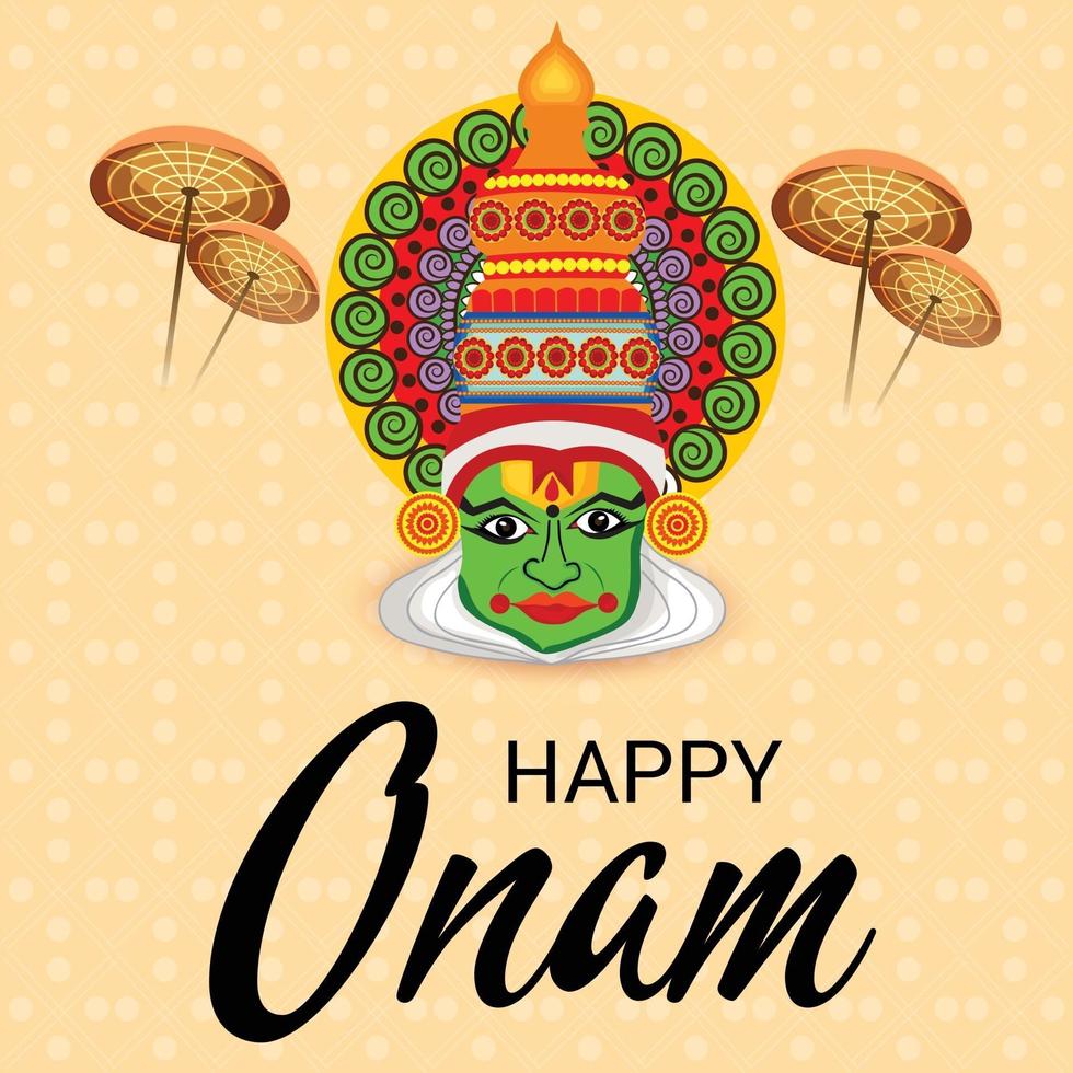 Vector illustration of a celebration background for Happy Onam