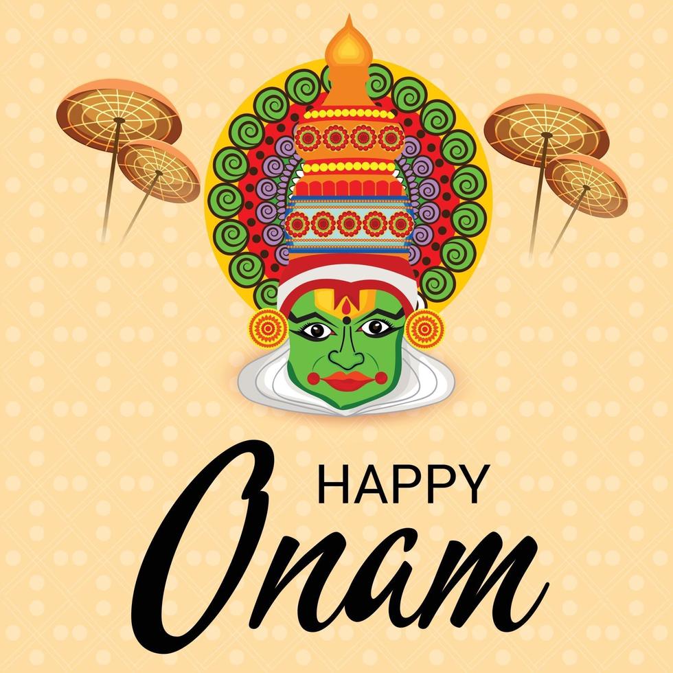 Ilustración vectorial de un fondo de celebración para happy onam vector