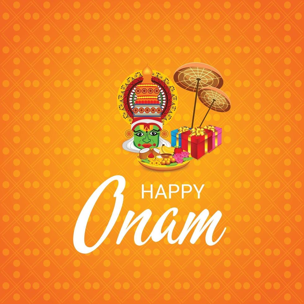 Ilustración vectorial de un fondo de celebración para happy onam vector