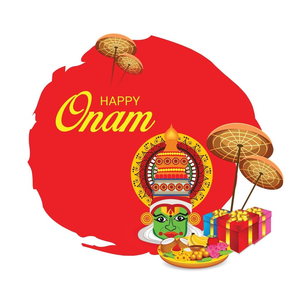 Ilustración vectorial de un fondo de celebración para happy onam vector