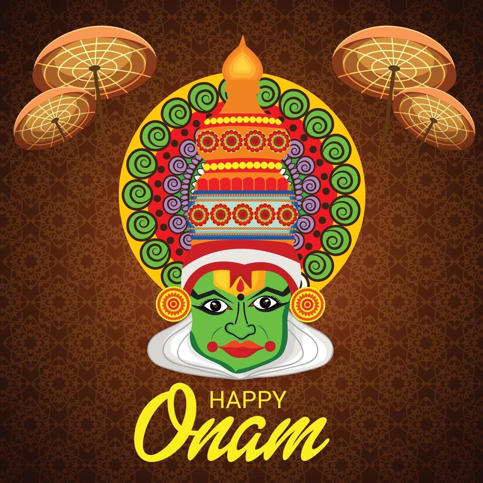 Ilustración vectorial de un fondo de celebración para happy onam vector