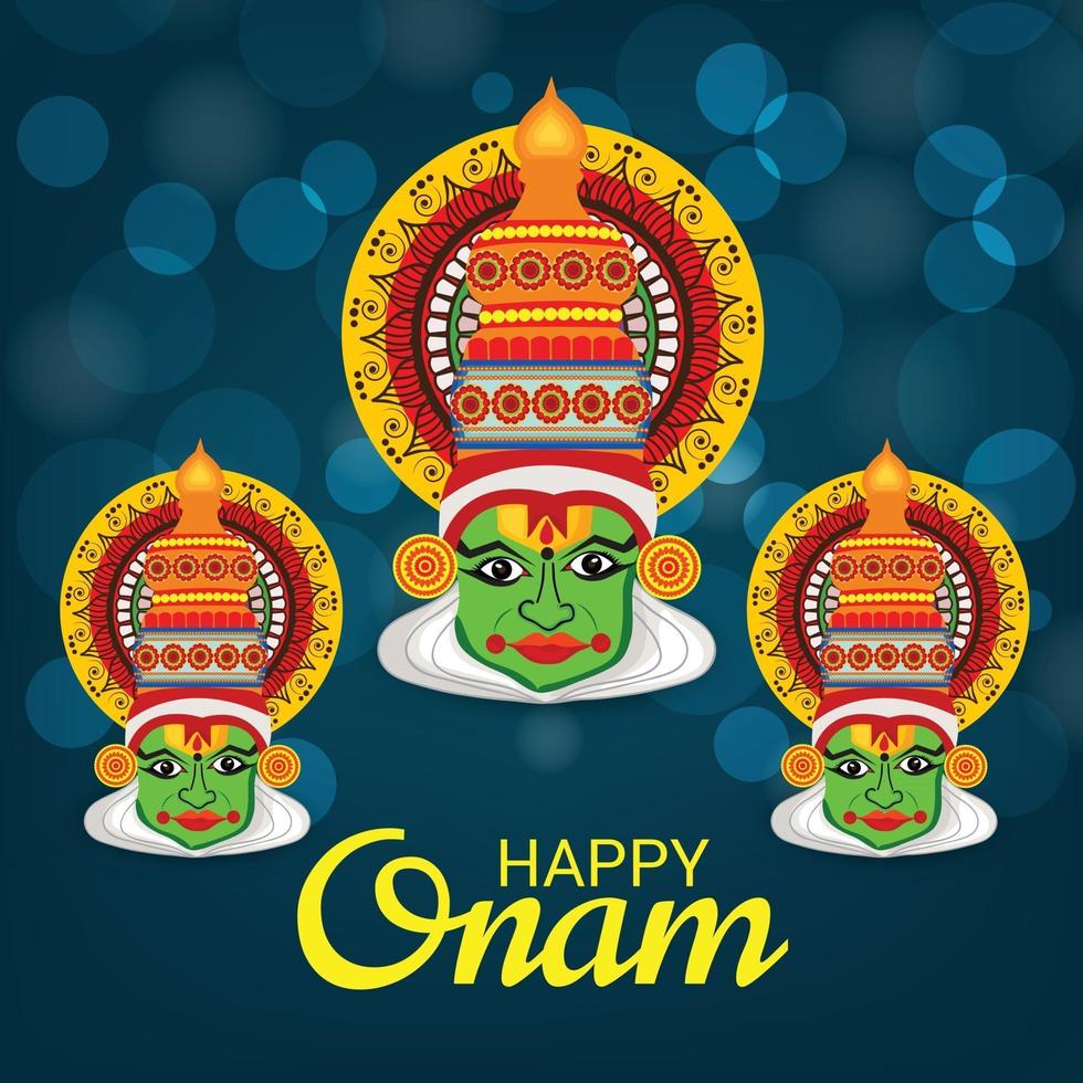 Vector illustration of a celebration background for Happy Onam