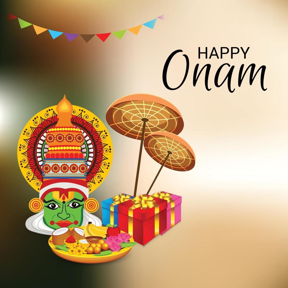 Vector illustration of a celebration background for Happy Onam 2715747  Vector Art at Vecteezy