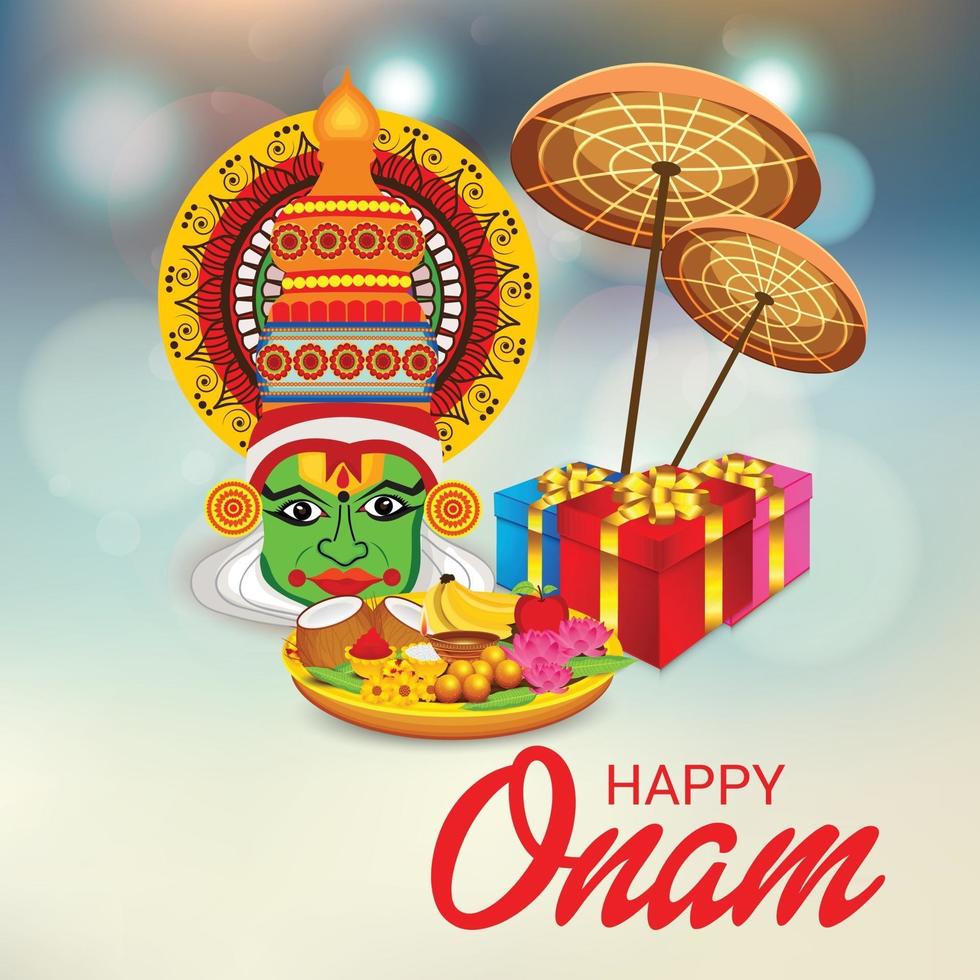 Vector illustration of a celebration background for Happy Onam