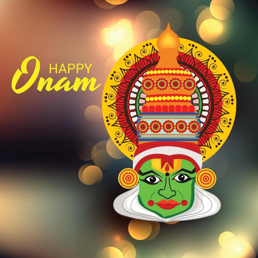 Vector illustration of a celebration background for Happy Onam