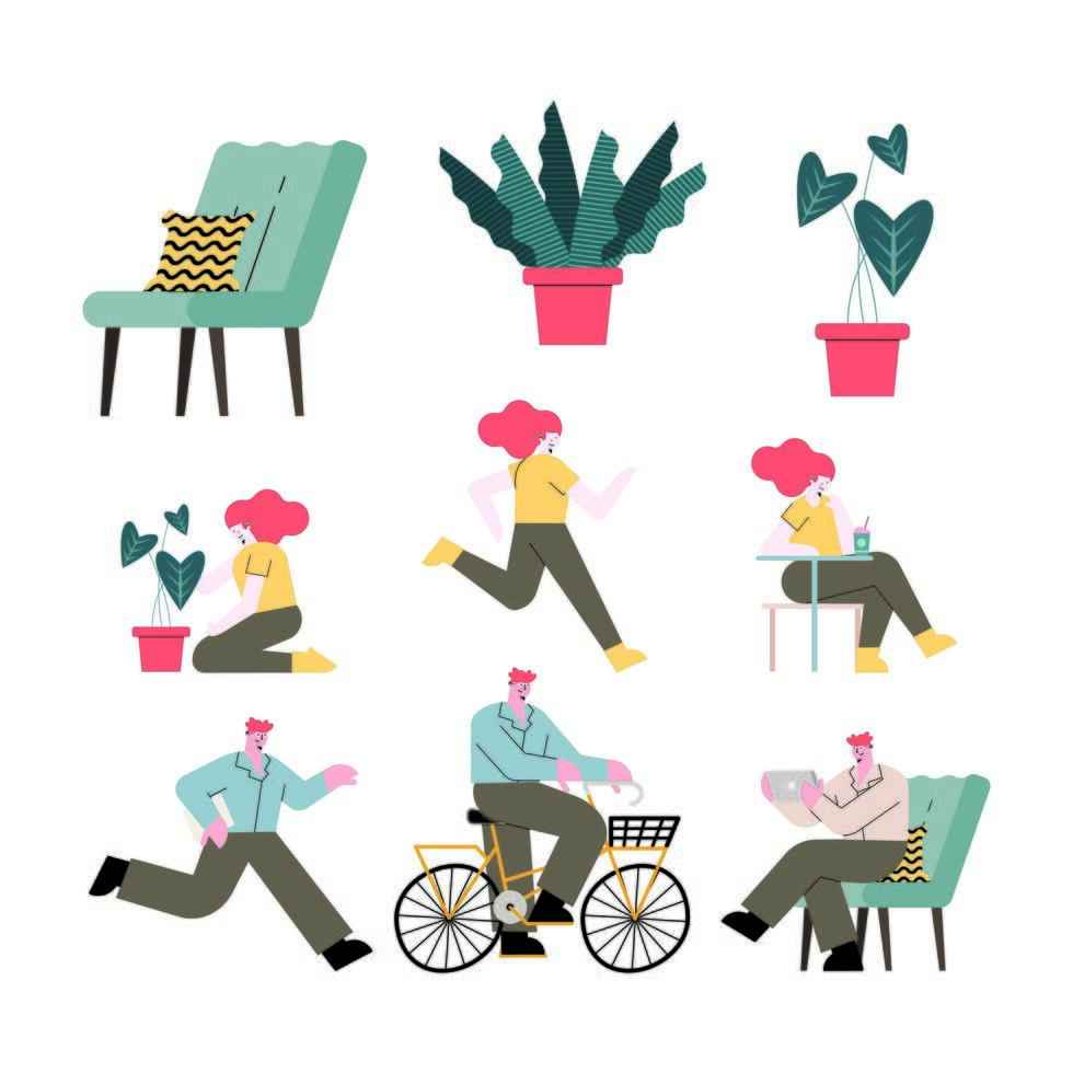 persons everyday life vector