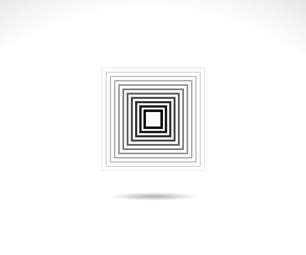 Stroke square frame logo vector