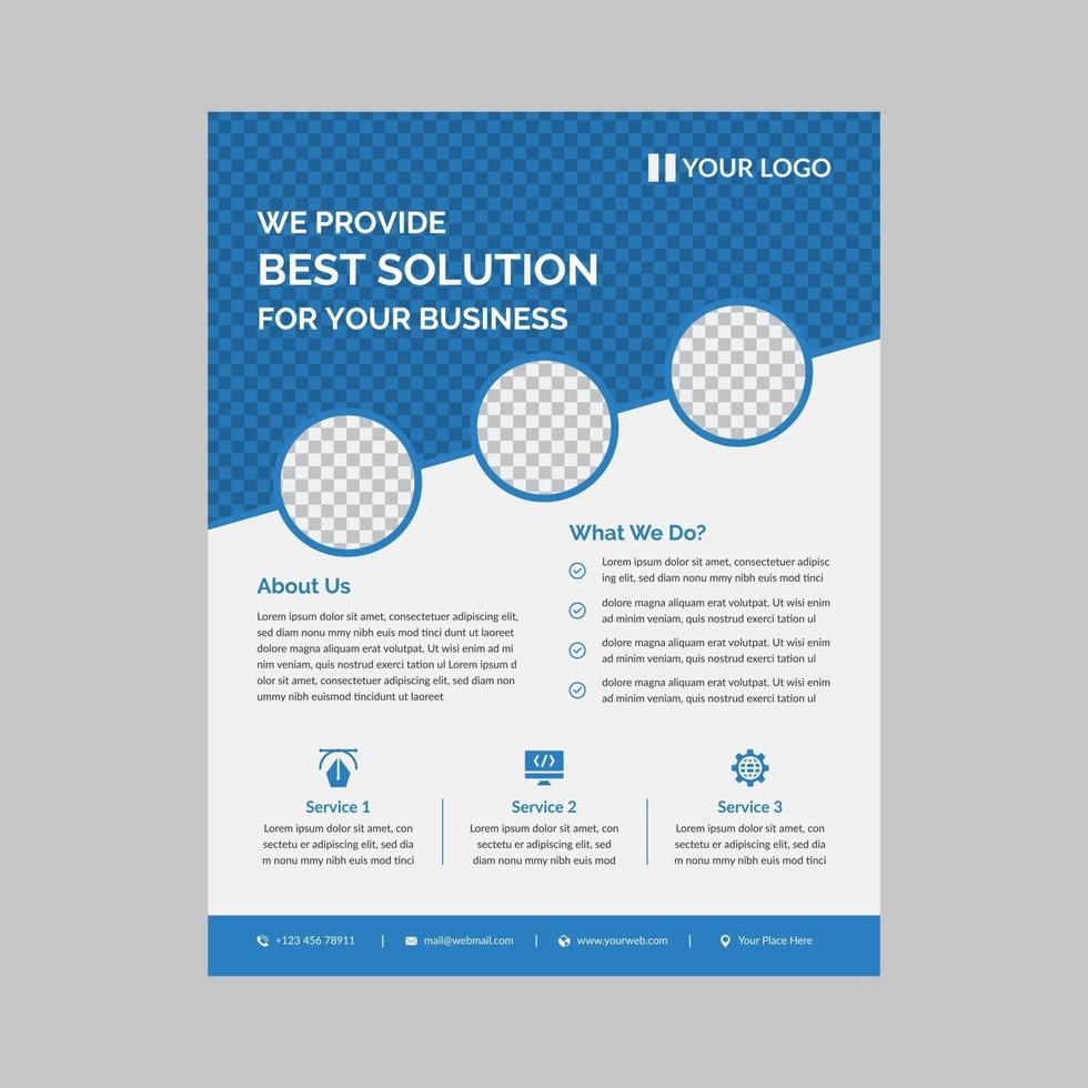 Business Flyer Template Design Free Vector