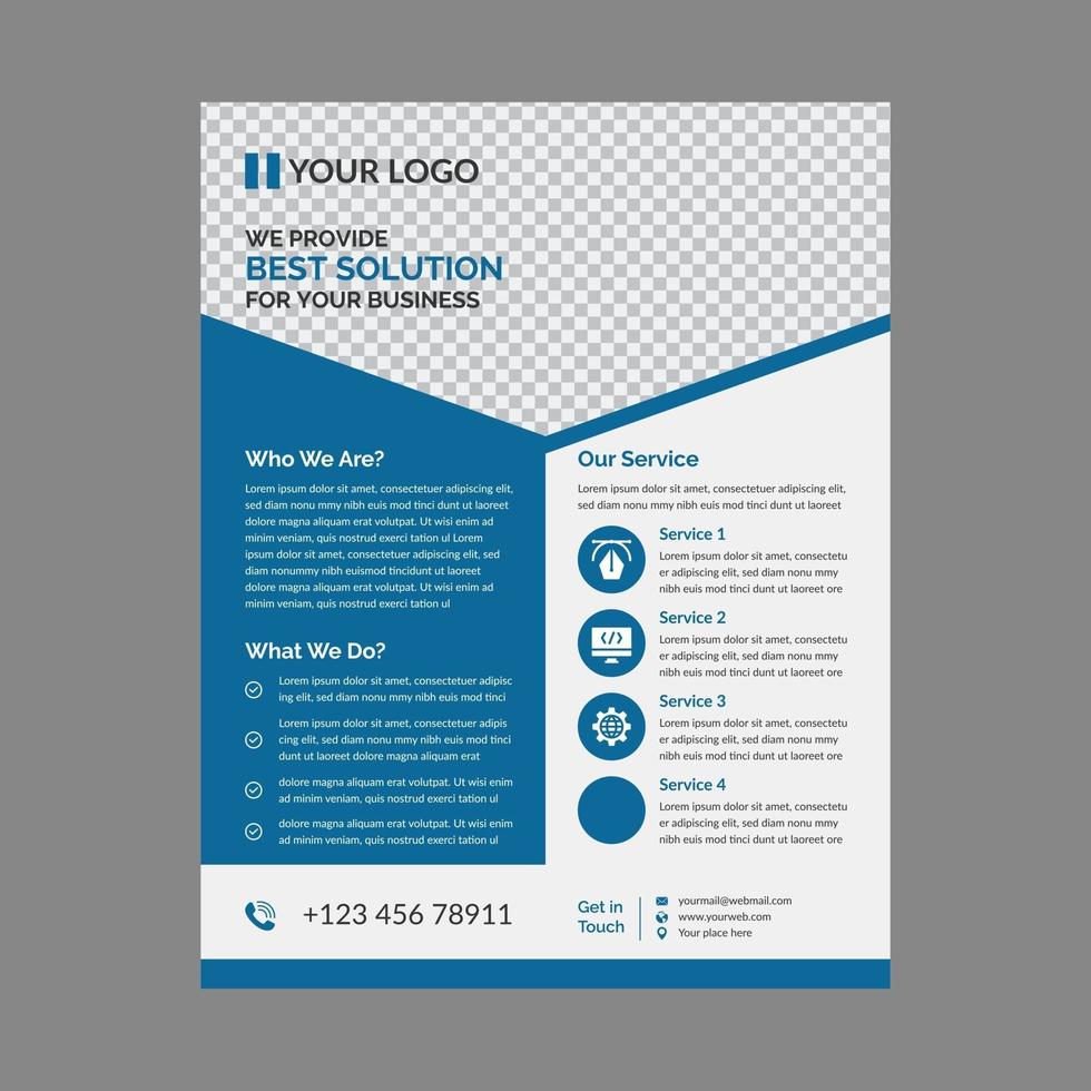 Corporate Modern Flyer Template Design Free Vector