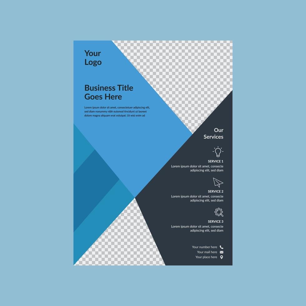 Corporate business A4 flyer brochure template free vector