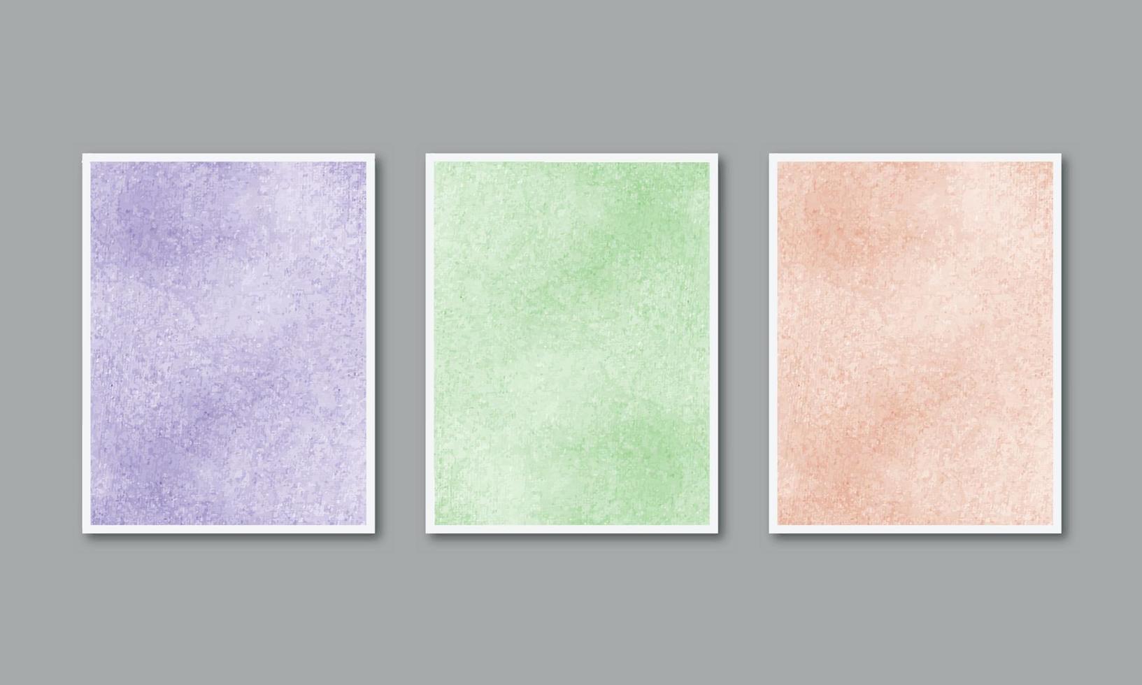 conjunto de acuarela pintada a mano textura de fondo aquarelle abstracto esmeralda telón de fondo plantilla horizontal vector