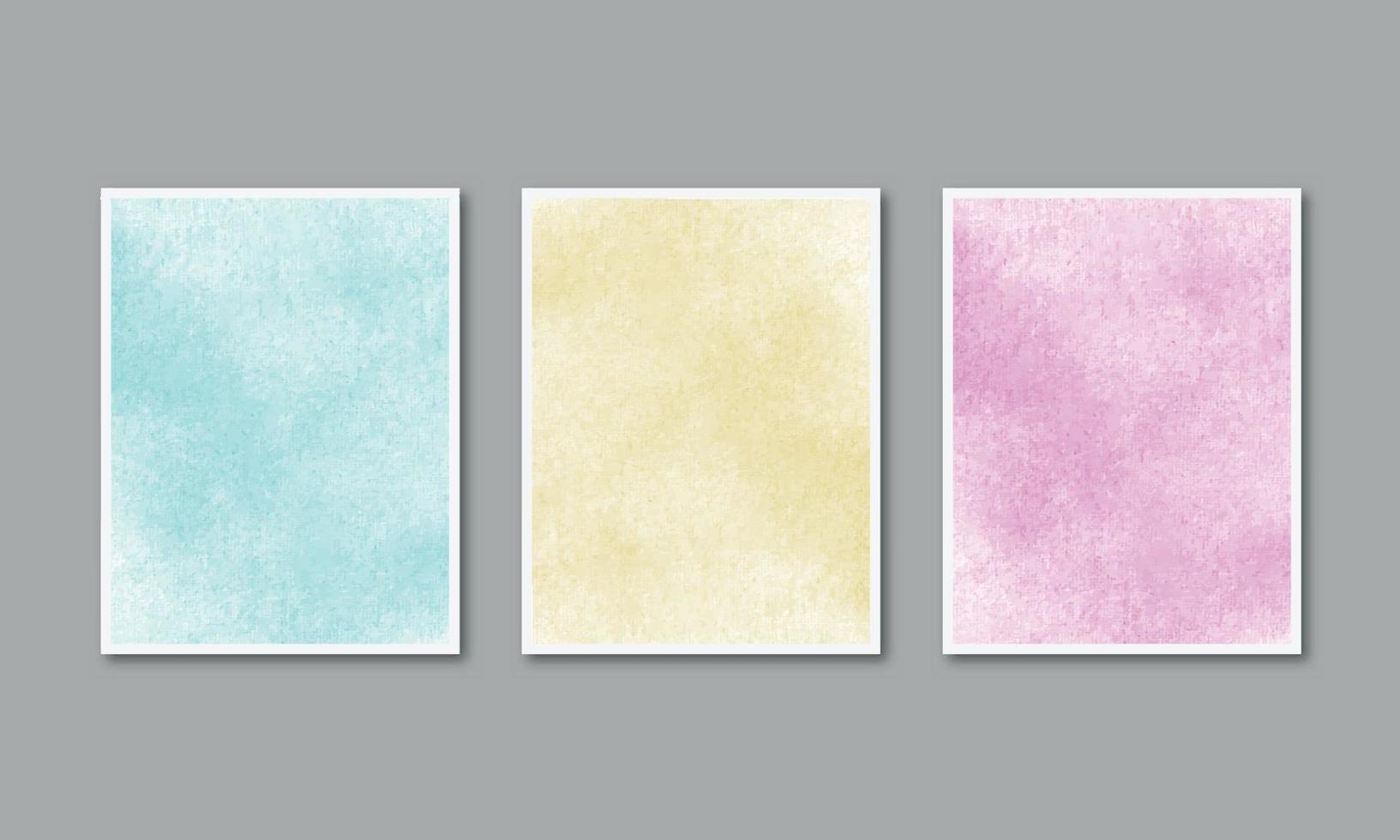 Set of watercolor hand painted background texture aquarelle abstract emerald backdrop horizontal template vector