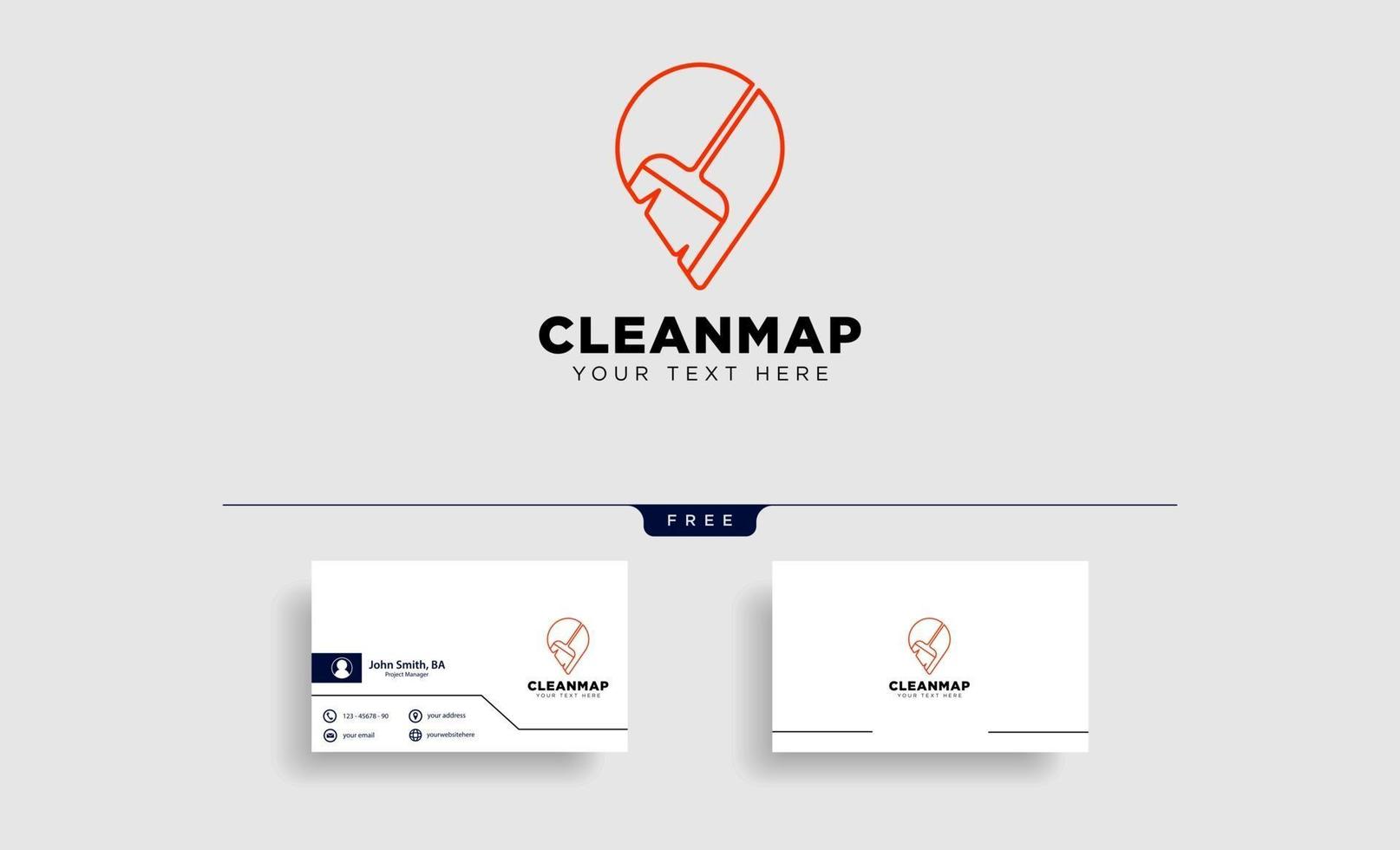 cleaning map location navigator logo template vector illustration icon element isolated vector