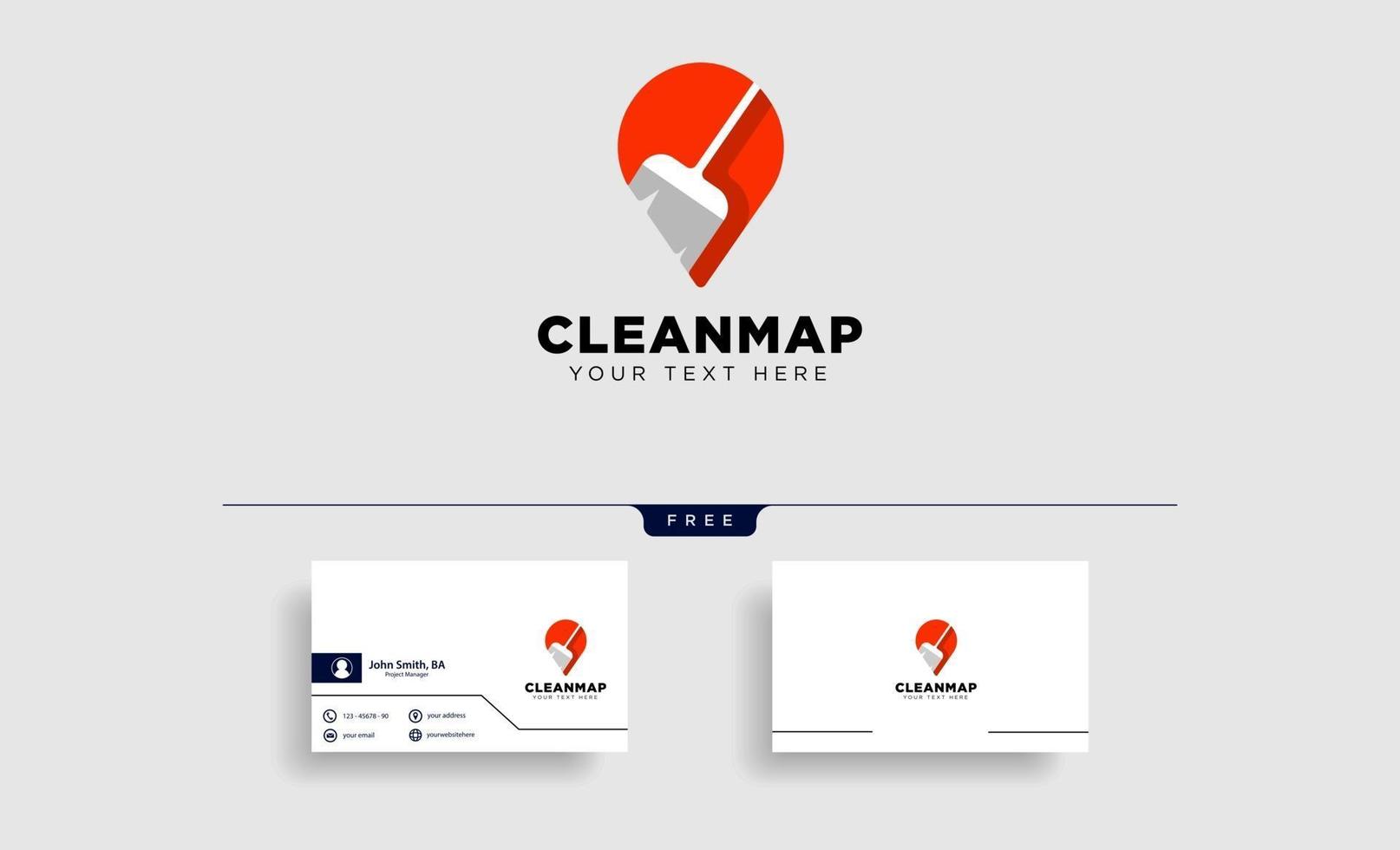 cleaning map location navigator logo template vector illustration icon element isolated vector