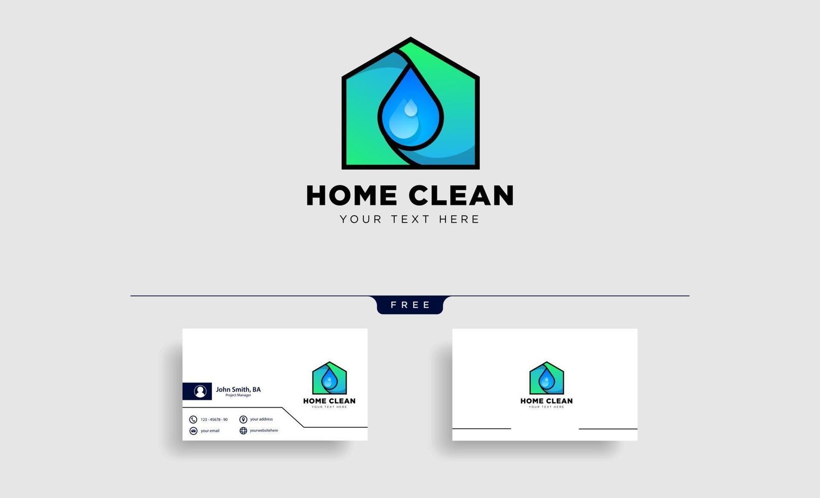 Limpiar la casa o el hogar logotipo creativo plantilla ilustración vectorial icono elemento vector aislado