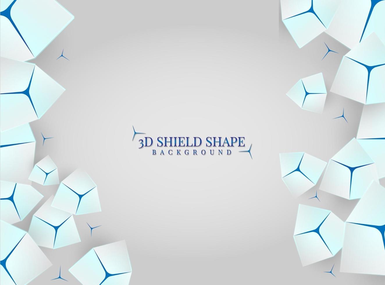 ilustration graphic vector of 3d shield shapes patterns