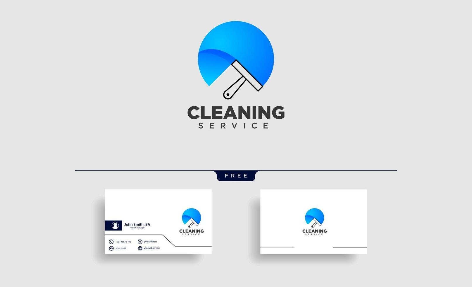 cleaning service house eco logo template vector illustration icon element isolated vector