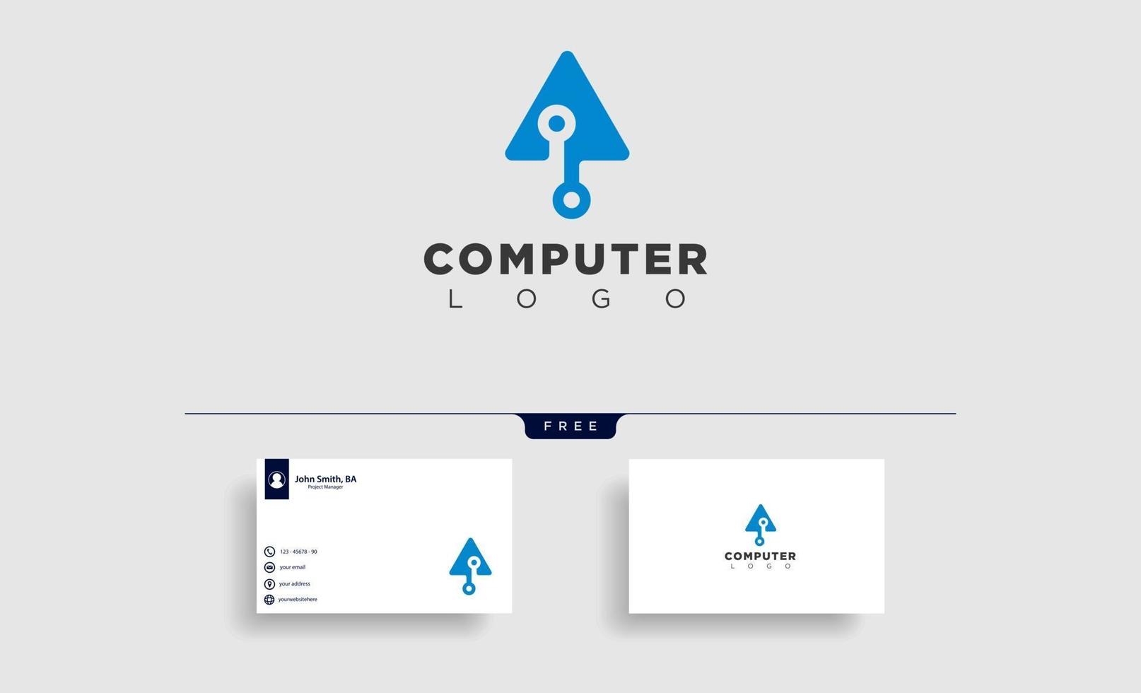 digital pointer technology creative logo template vector illustration icon element isolated