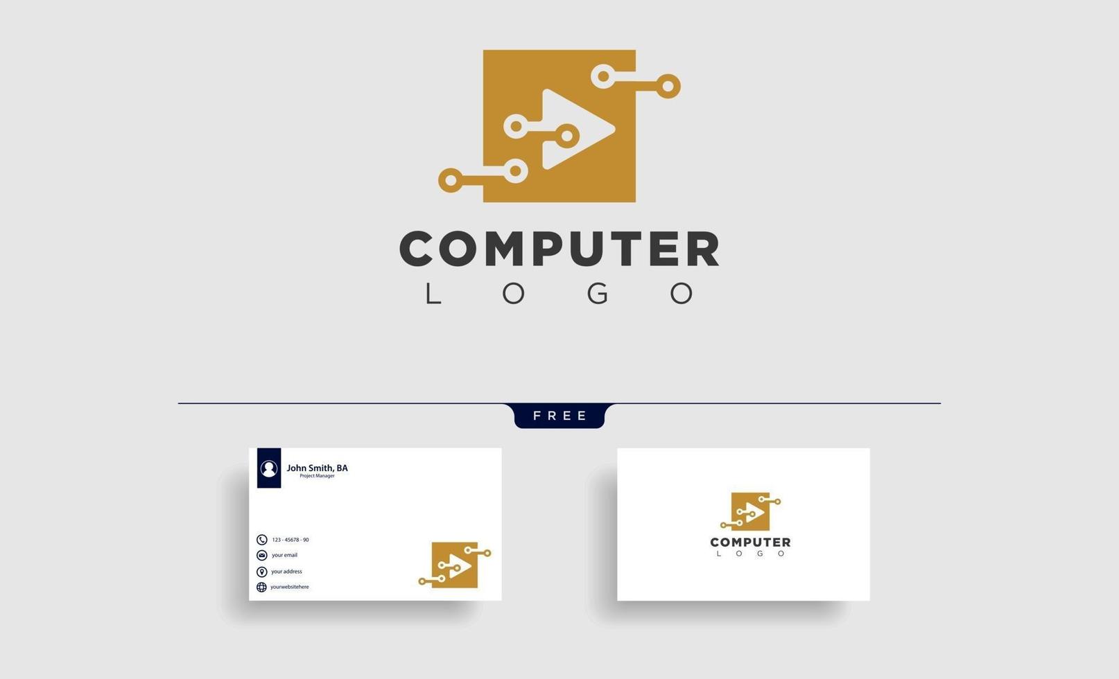 digital pointer technology creative logo template vector illustration icon element isolated