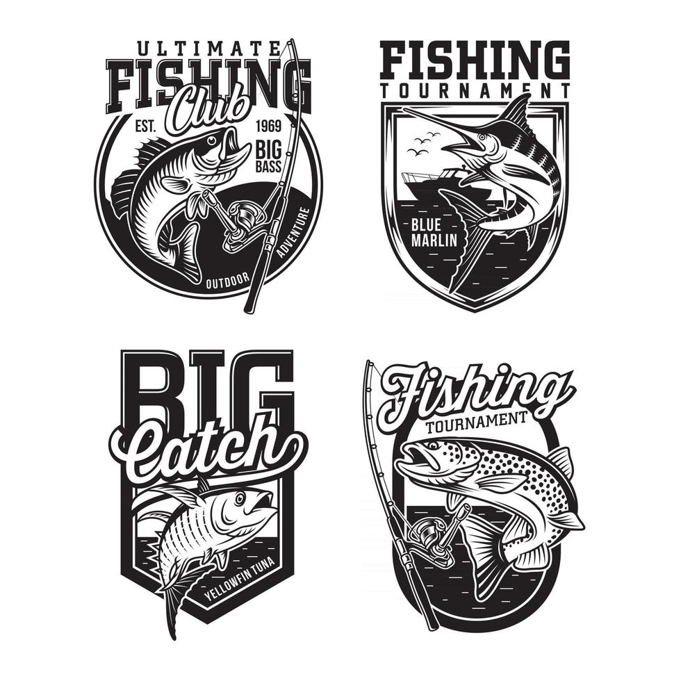 Fishing Logo And Emblem Collection vector