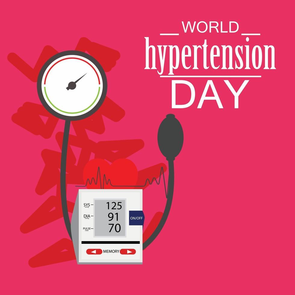 Vector illustration of a Background for World Hypertension Day