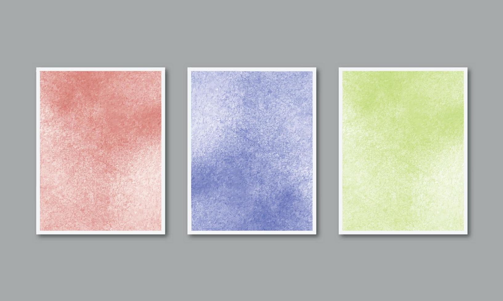 conjunto de acuarela pintada a mano textura de fondo aquarelle abstracto esmeralda telón de fondo plantilla horizontal vector