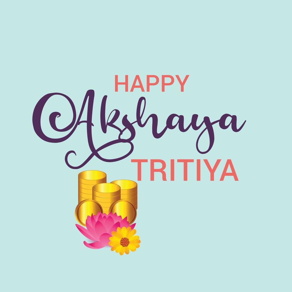 ilustración vectorial de un fondo creativo para el festival de la celebración de akshaya tritiya vector