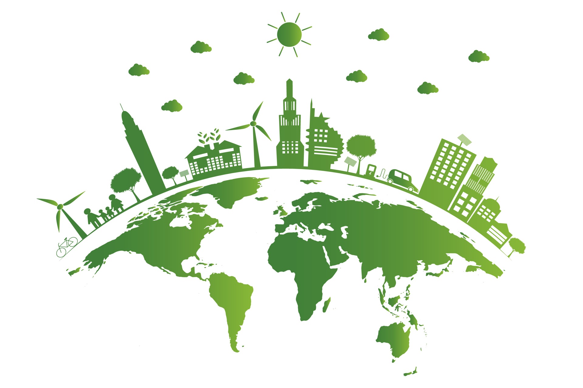 Ecology Green cities help the world with eco friendly concept ideas