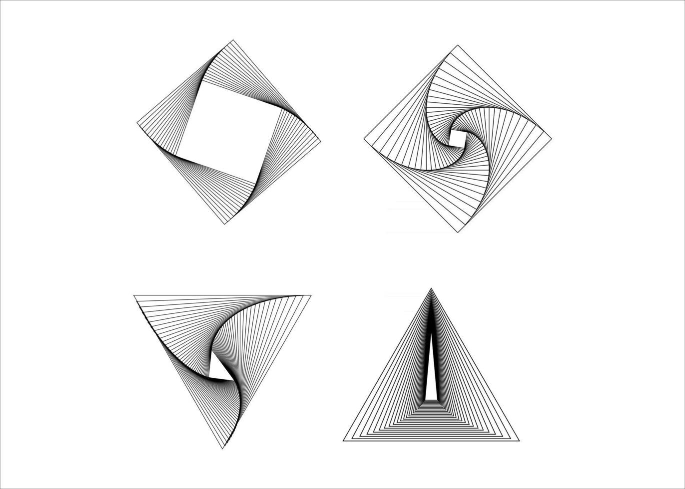 elementos geométricos abstractos vectoriales eps vector
