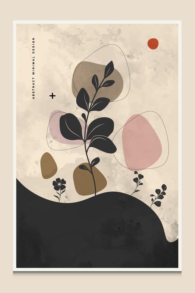 Download Modern Minimal And Elegant Botanical Abstract Background Suitable For Suitable For Printing As A ...