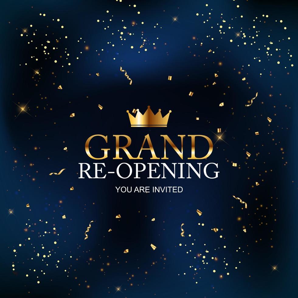 Grand RE Opening Card Business Poster Background vector