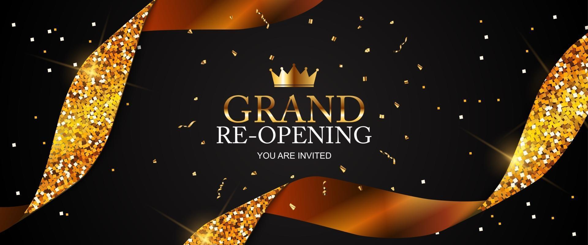 Grand RE Opening Card Business Poster Background vector