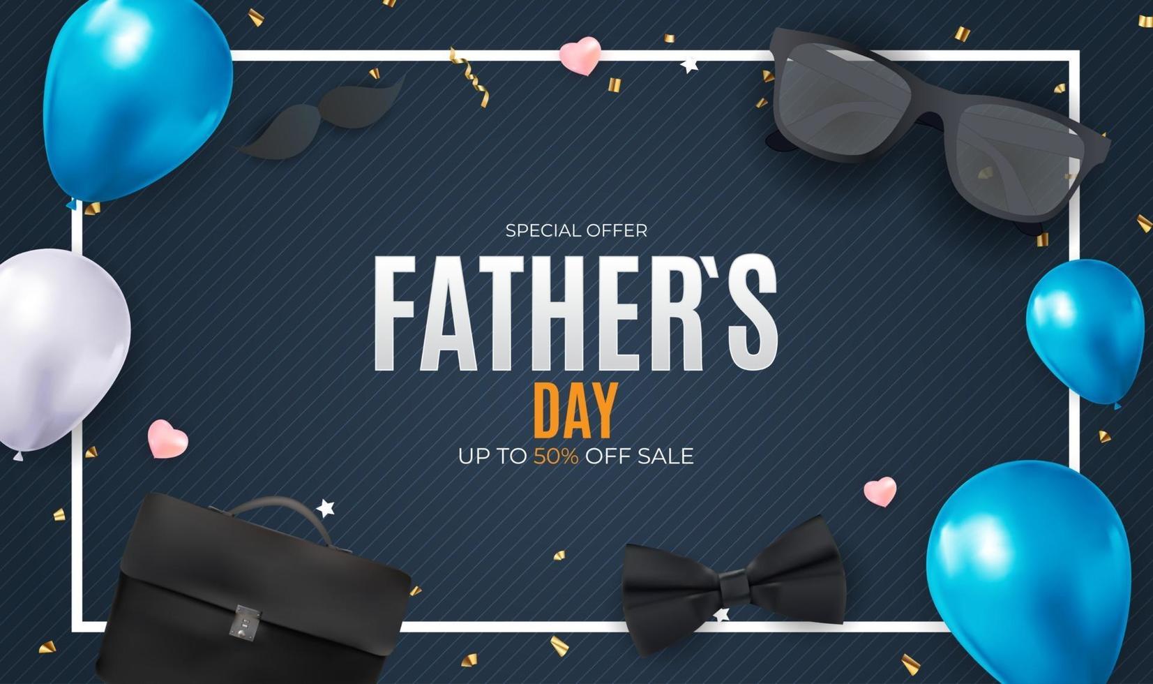 Father s Day Sale Background for Poster or flyer or greeting card vector