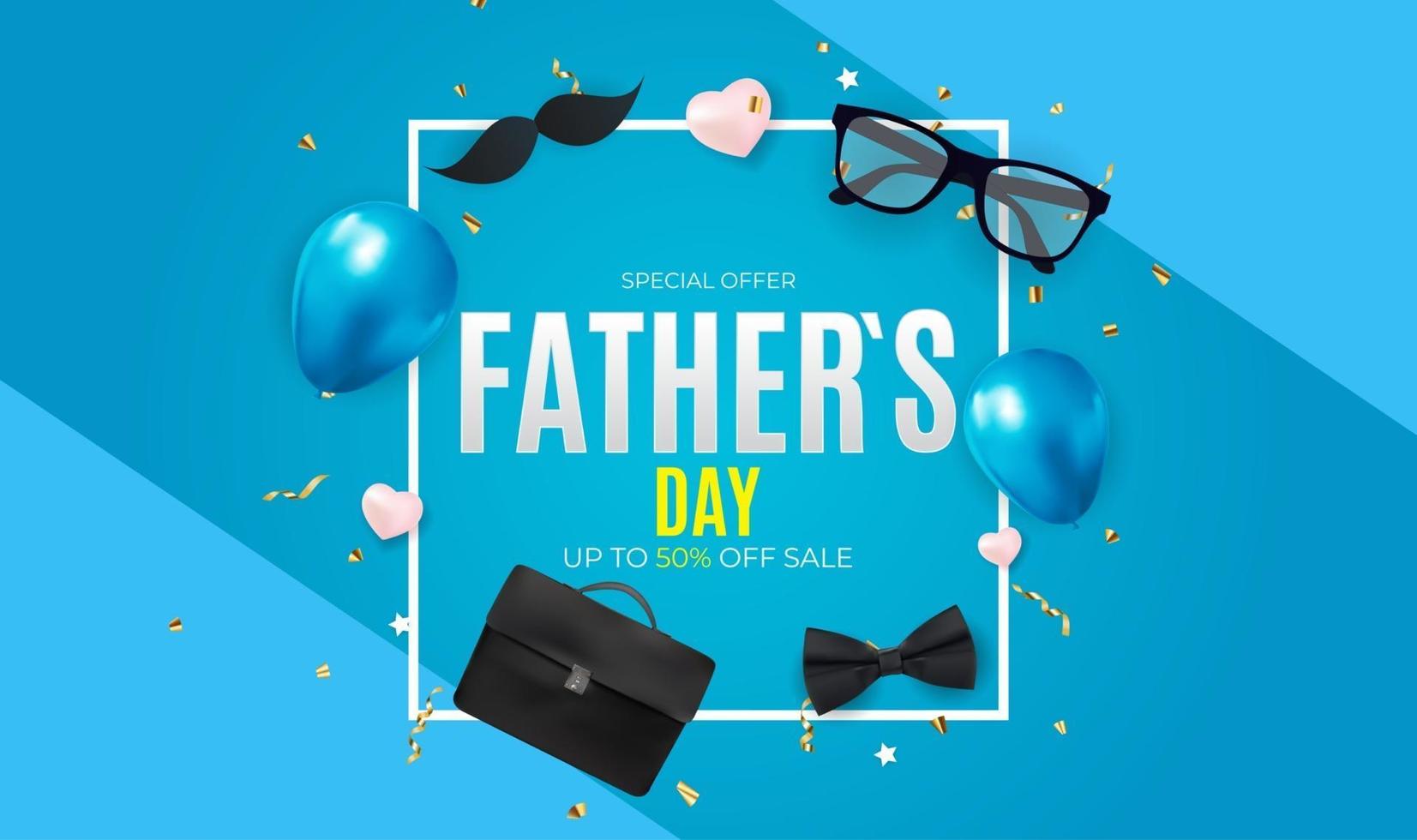 Father s Day Sale Background for Poster or flyer or greeting card vector