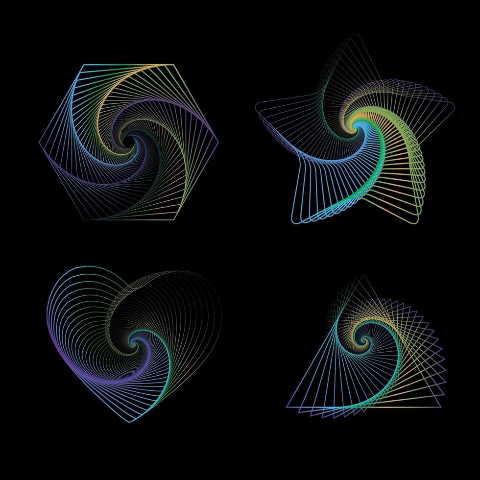 Abstract Geometric Swirl Background vector