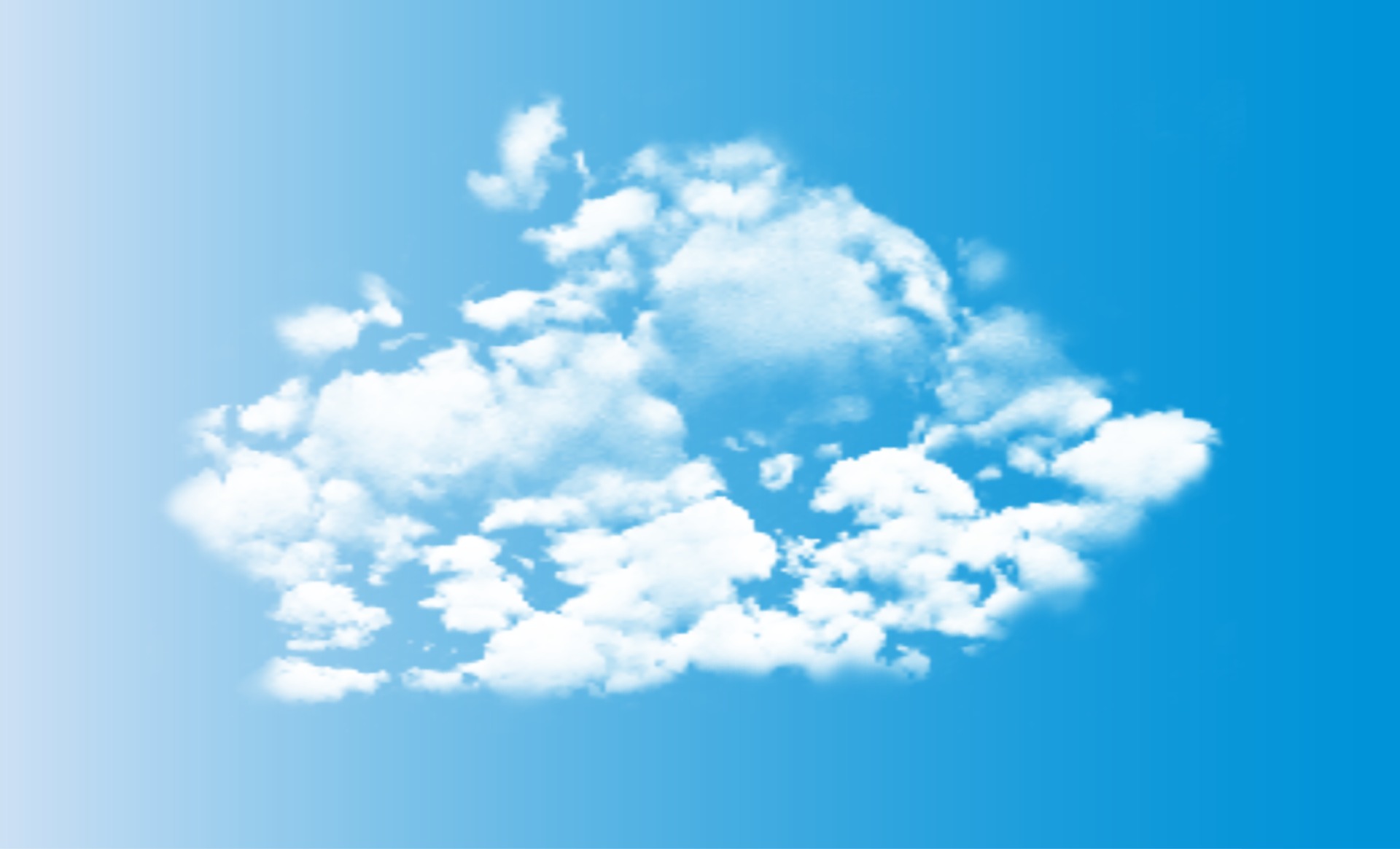 Realistic 3D white clouds on blue sky background 2716926 Vector Art at