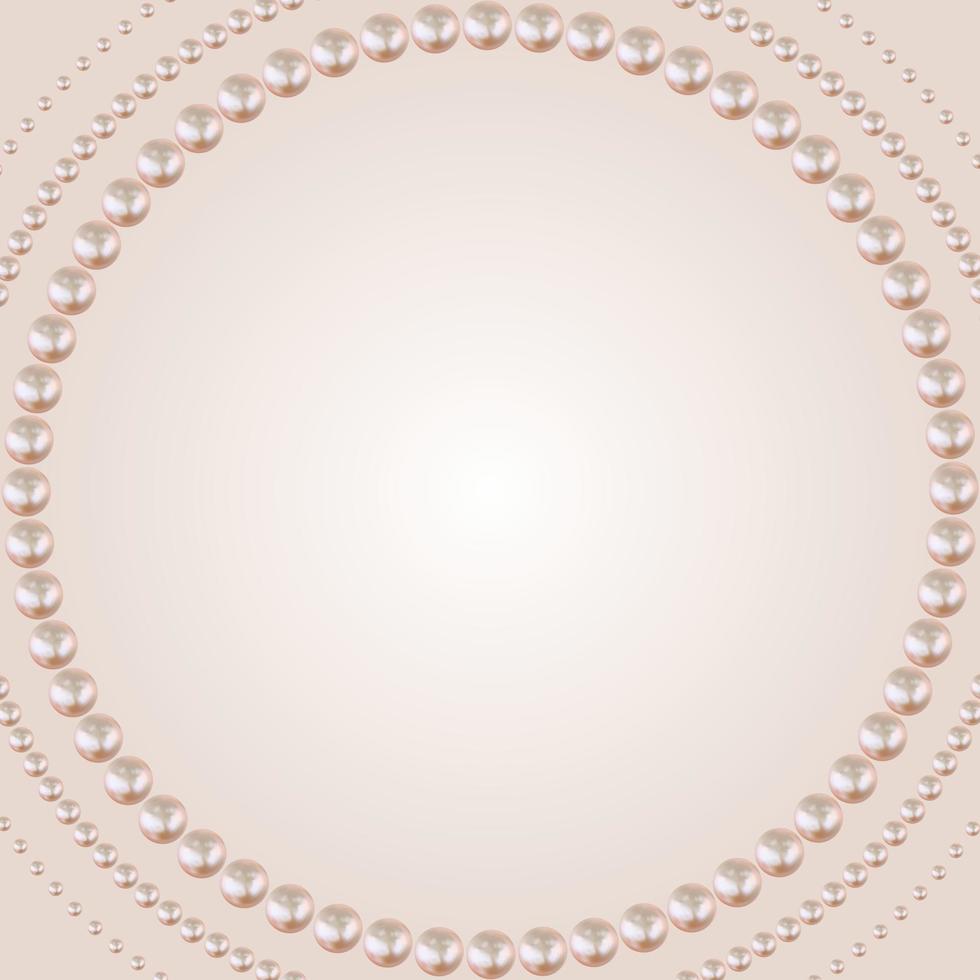 Abstract beauty natural pastel frame of pearls background vector