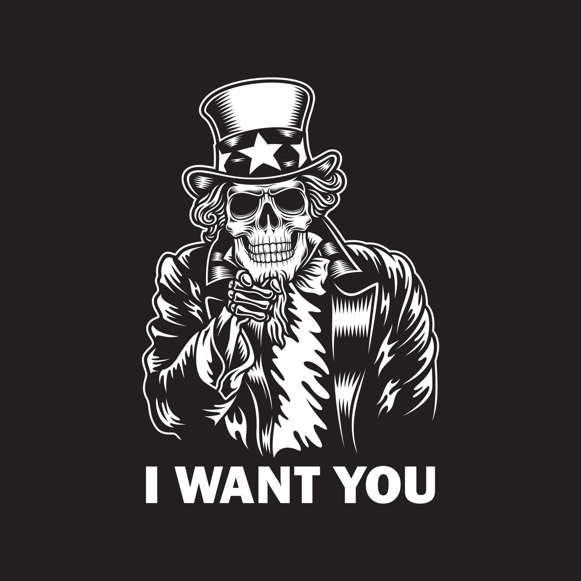 Uncle Sam Skull On Black 2716954 Vector Art at Vecteezy