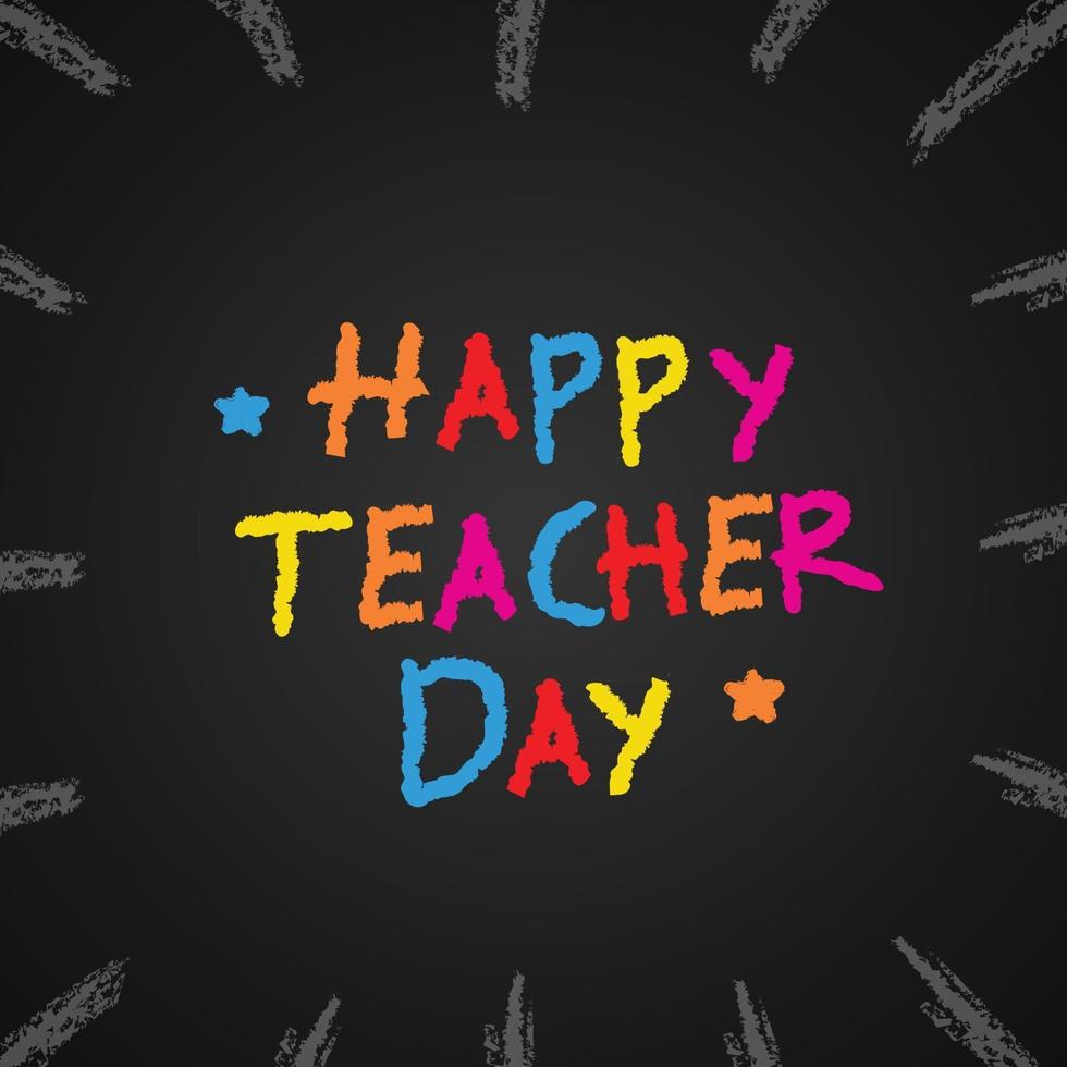 happy teacher day poster background vector