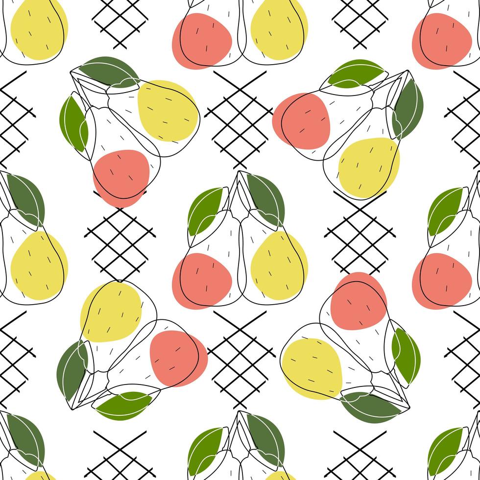 Creative doodle art seamless pattern with different vector