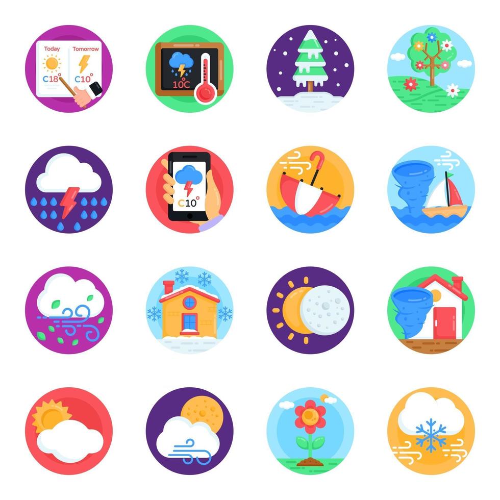 Pack of Weather Prediction vector