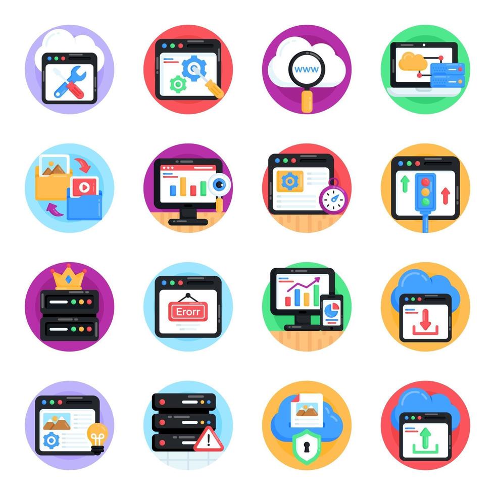 Web Hosting and Cloud Services vector