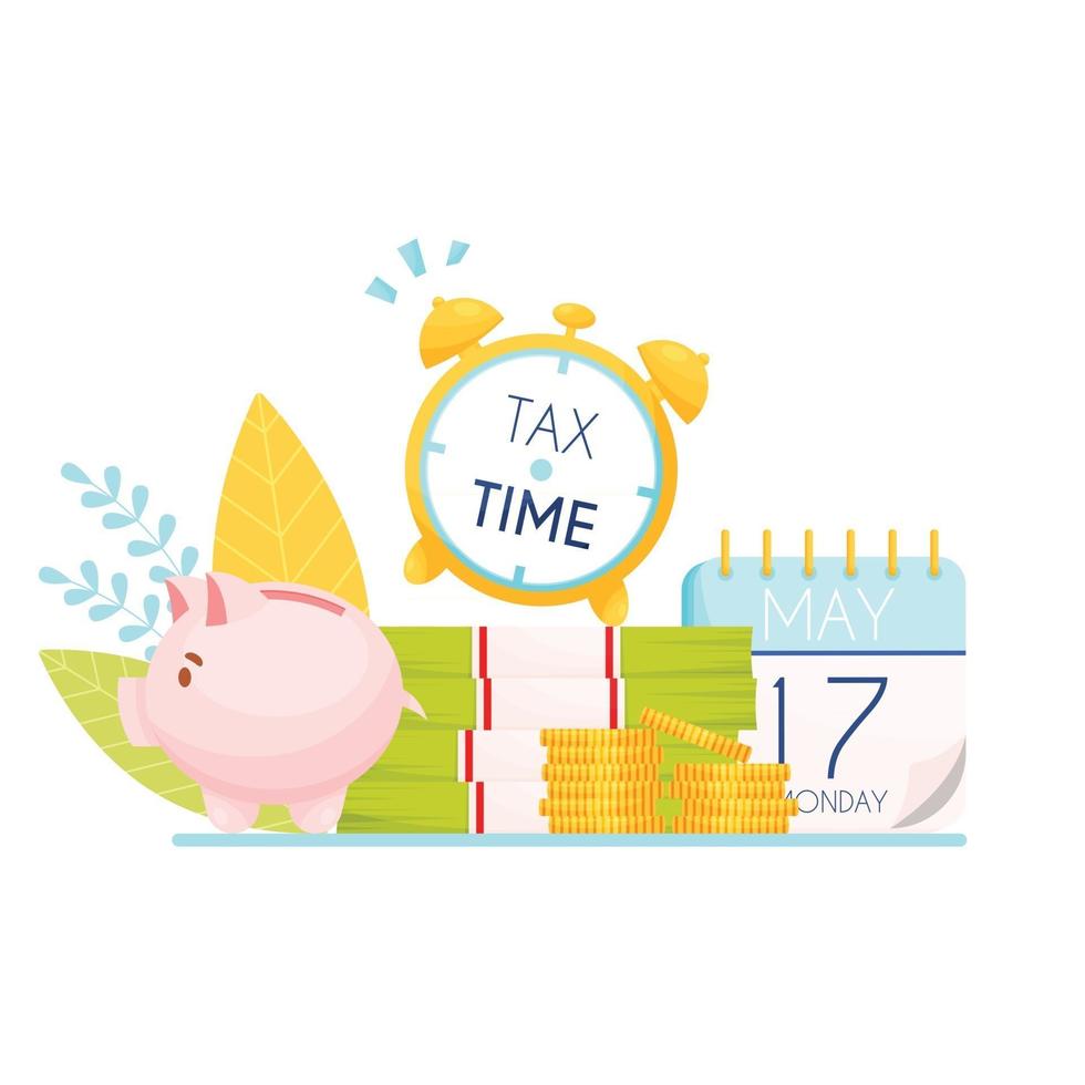 Tax time background vector