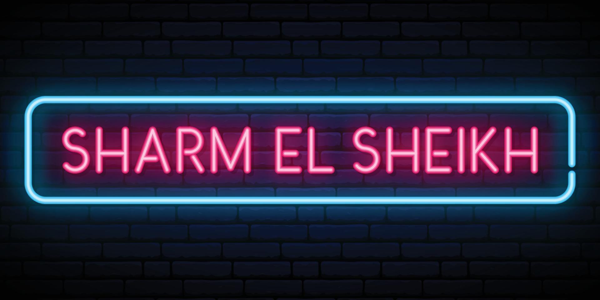 Sharm El Sheikh neon sign vector