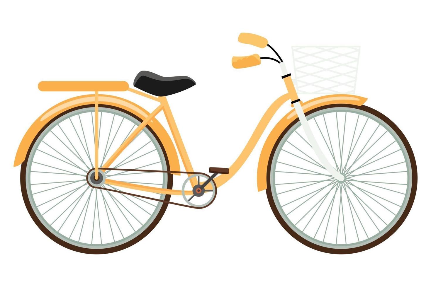 hermosa linda bicicleta señoras bicicleta aislado vector