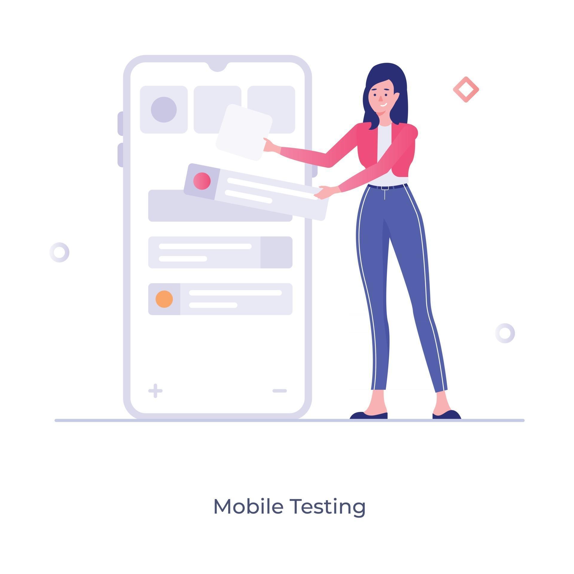 Mobile Testing Graphics Mobile Testing software 2717398 Vector Art at Vecteezy