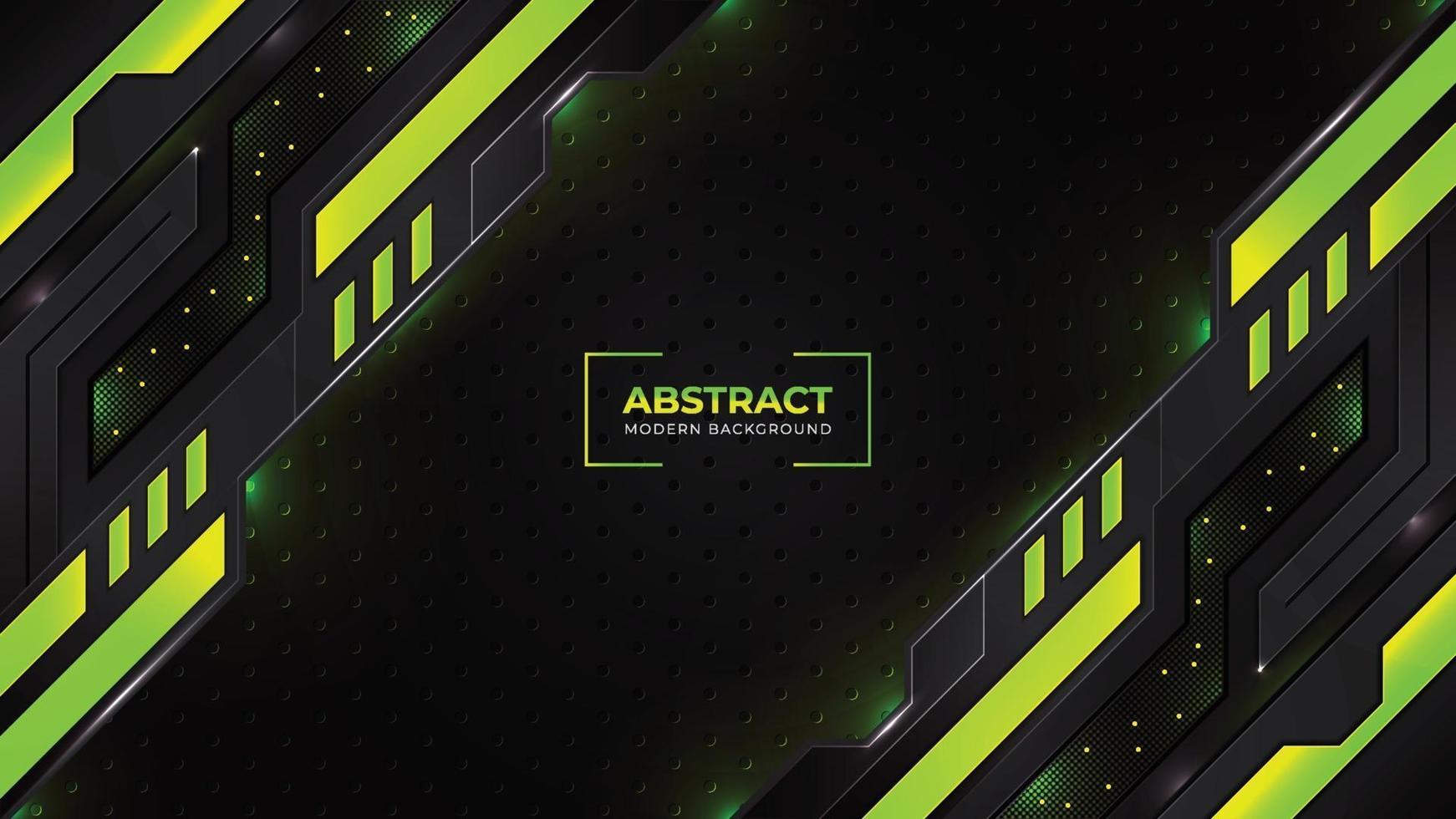 Green abstract geometric background vector