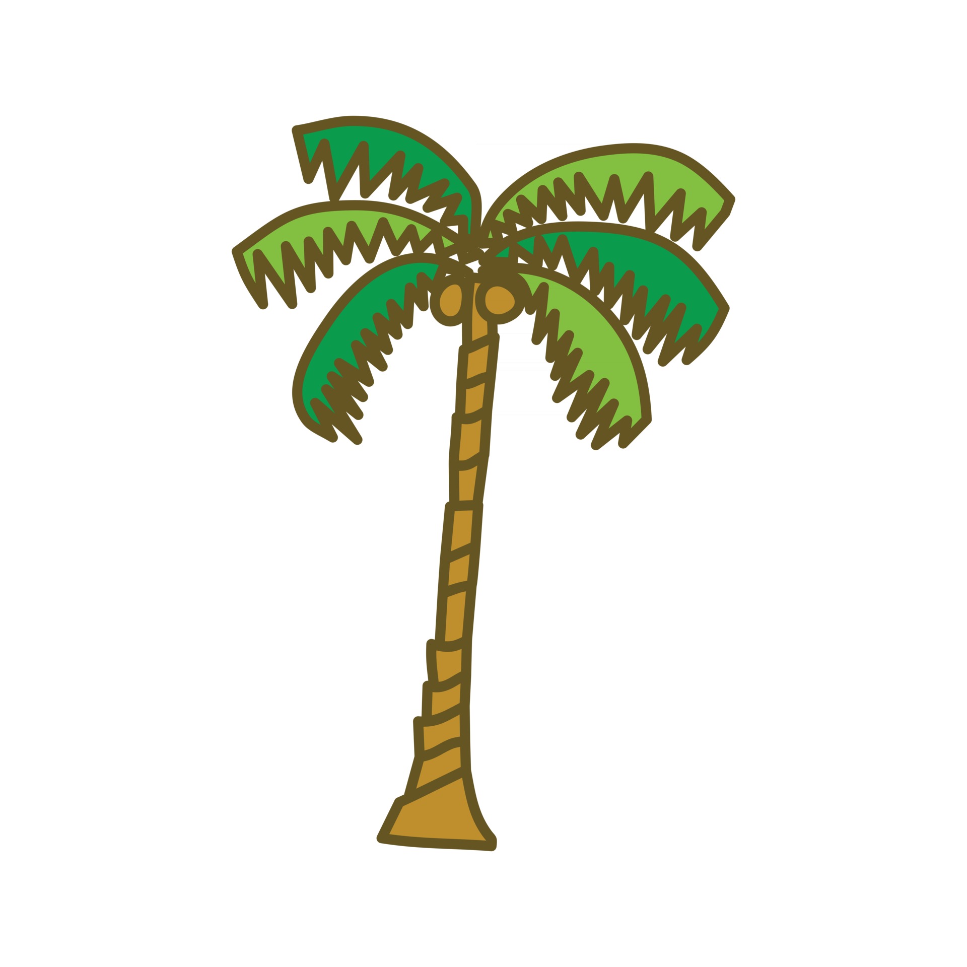 Coconut Tree Design Illustration Template Vector 2717499 Vector Art at ...