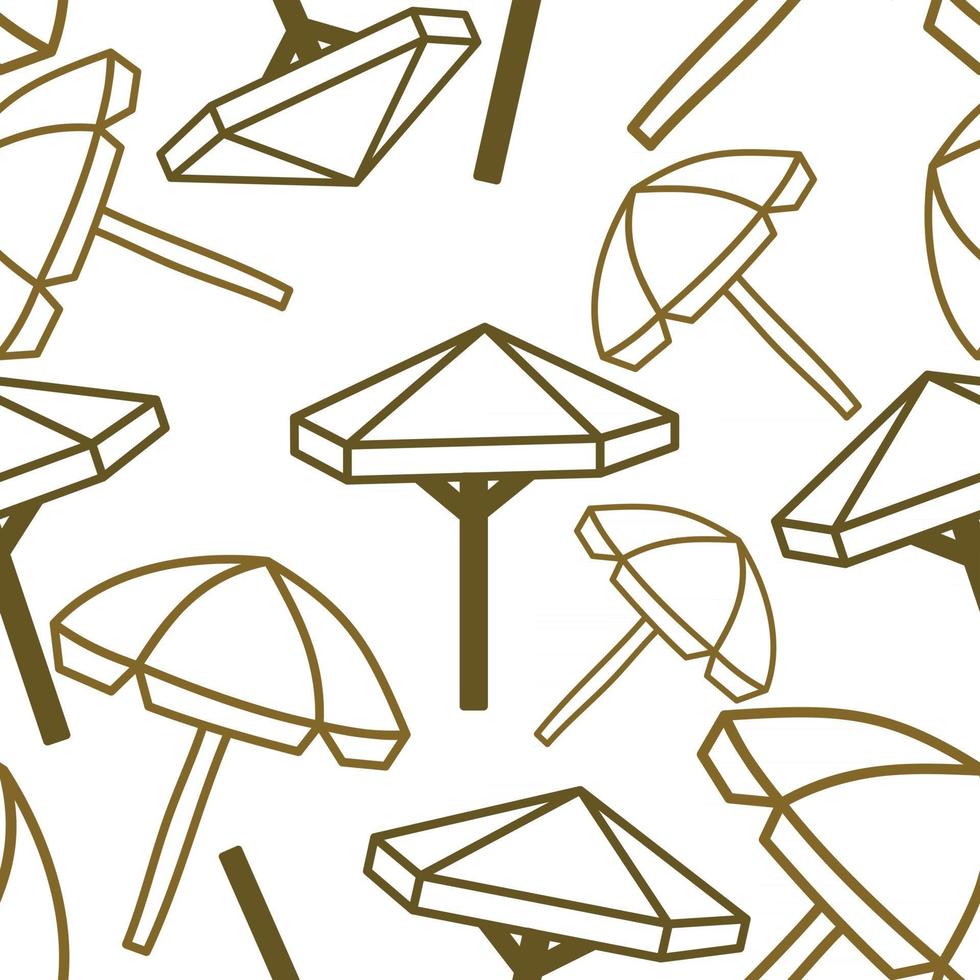 Umbrella Beach Pattern Seamless Design Template Vector