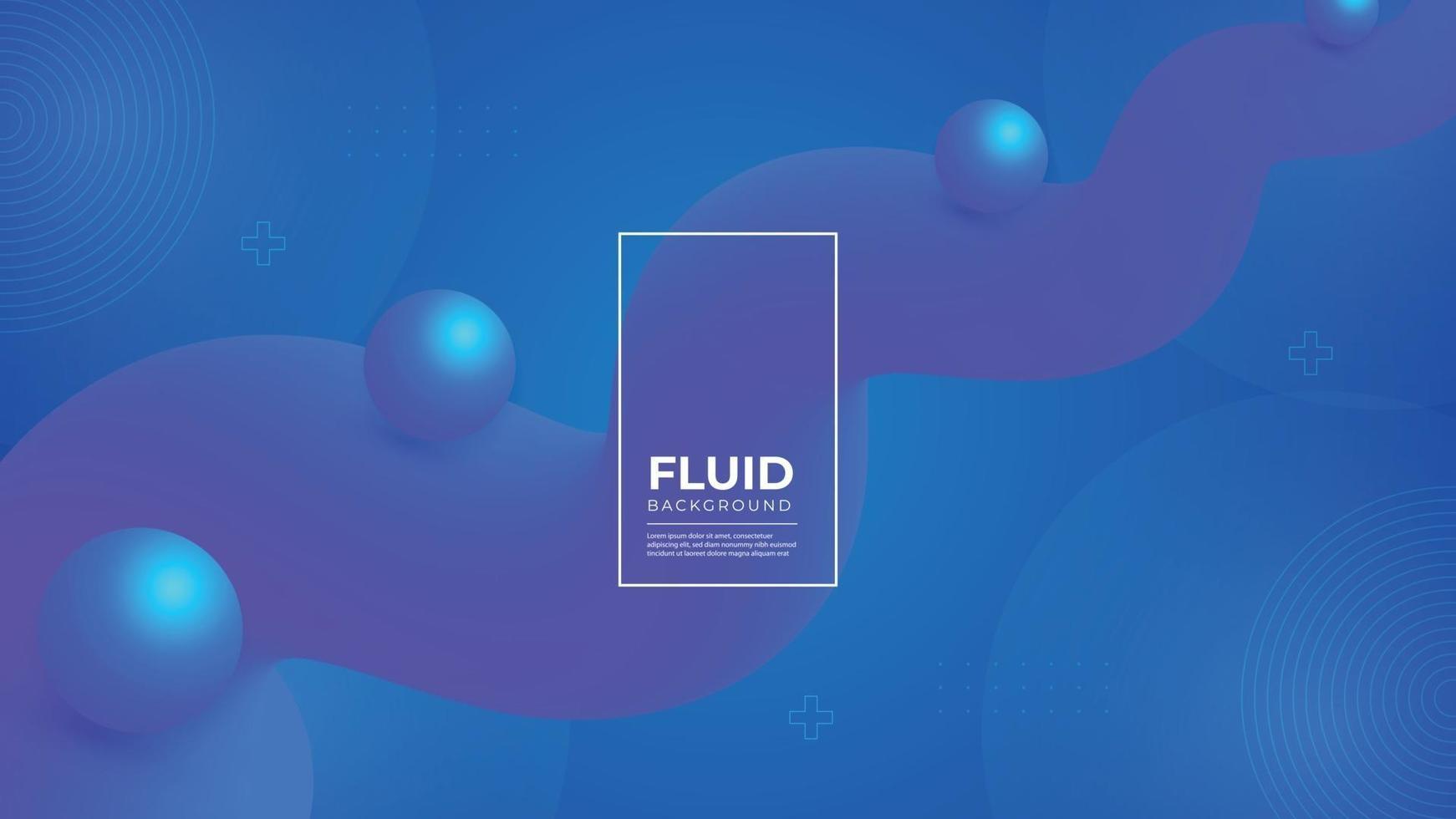 Gradient Modern fluid background with balls and ornaments vector